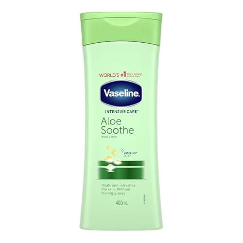 Image of 3 x VASELINE INTENSIVE CARE BODY LOTION – Aloe Soothe Soothes Dry, Chapped Skin 400 ml