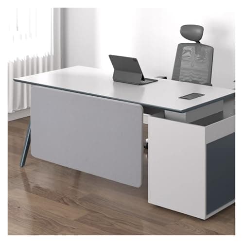 Image of Under Desk Privacy Panel, Universal Desk Divider Acoustic for Sit Stand Workstations 80 120 140 160 Cm, Office Desk Dividers Partitions Mount Over Or Under Yours Desk(Light Grey,LxH 120x50 cm)