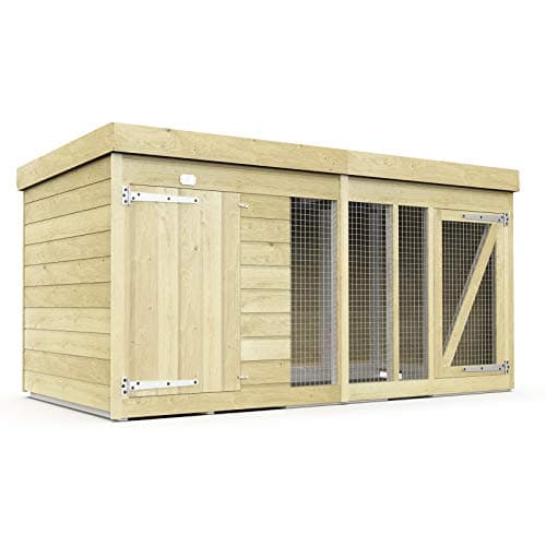 Image of 8x4 Dog Kennel And Run Pressure Treated Tanalised (4ft Height)