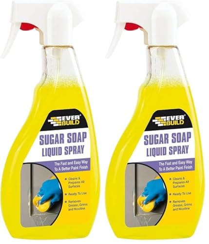 Image of Everbuild Sugar Soap Ready to Use Spray – Removes Grease, Grime and Nicotine Stains – Powerful Formula – 500 ml (Pack of 2)