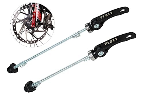 Image of PLATT Bike Wheel Hub Skewers MTB Quick Release Skewers Front and Rear Axle Fit for Road Bike,Mountain Bike,BMX (Black,1Pair)