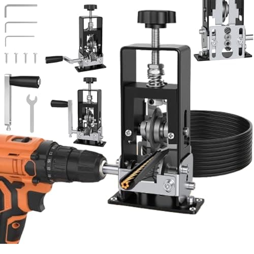 Image of 2 in1 Dual Drive Manual Wire Stripper Machine, Hand Crank or Drill Powered, 2-25mm Cable Stripper Machine with Adjustable Wire Stripping,Blade, Detachable Handle, Portable Electric Wire Stripping Tool