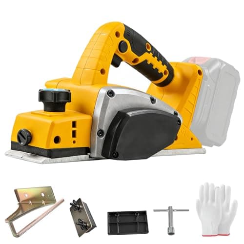 Image of Cordless Electric Hand Planer for Dewalt 20V Battery,15000 RPM Brushless Motor Electric Wood Planer,82mm Cutting Width & 2mm Cutting Depth,Perfect for Carpenter Woodworking DIY Projects(No Battery)