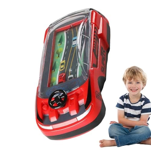 Image of Opdestn Handheld Racing Car Game, Game Console Driving Games, Two Player Mode, Interactive Family Toy, Driving Simulator for Travel Kids Adult Race