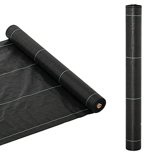 Image of Outsunny 1m x 50m Weed Control Membrane, Heavy Duty Weed Control Barrier Fabric, 90gsm Ground Cover for Patios, Garden, Flower beds, Landscaping