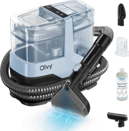 Image of Olvy Carpet Cleaner – Portable Upholstery & Spot Cleaner 17KPa Suction Deep Carpet Sofa Rug Car Seat 1.1L Clean 1.1L Dirty Tank 5m Cord 0.5L Stain Remover
