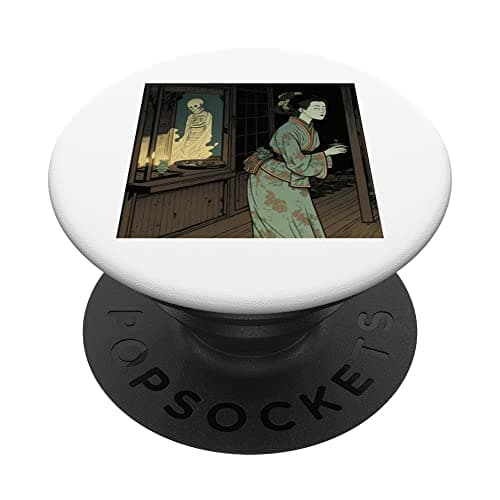 Image of Something Wicked from Japan: A Ghost Is Following Me Design PopSockets Swappable PopGrip