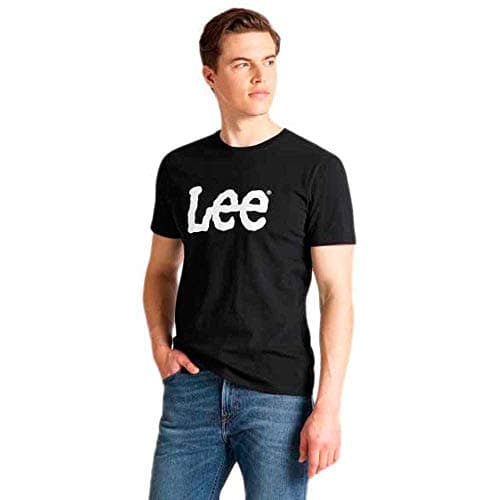 Image of Lee Men's Wobbly Logo TEE Jeans, Black (Black 01), XX-Large