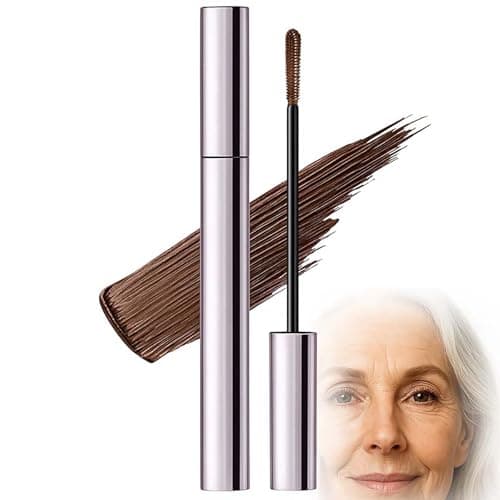 Image of Natural Brown Mascara for Older Women - Gentle Formula Tubing Mascara, Smudge-Proof & Long-Lasting with Precision Slim Brush, Sleek Portable Packaging