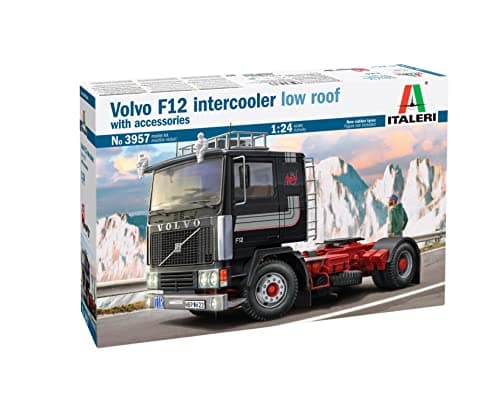 Image of Italeri IT3957 3957S-1:24 Volvo F-12 Intercooler Low Roof Model Building Kit, Standing Model Building, Crafts, Hobby, Gluing, Plastic Kit, Detailed Unpainted, Multi-Coloured