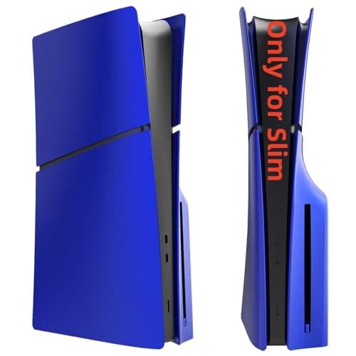 Image of Slim Disc Edition Cover Plates for New PS5 Console, Shell Panels Compatible with New Slim Playstation 5 Accessories, Replacement Protective Faceplate (Cobalt Blue)