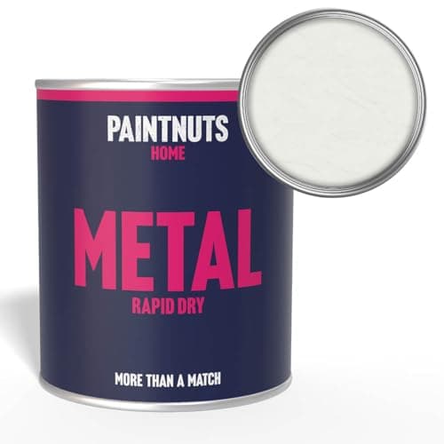 Image of Paintnuts White (RAL-9003) Rapid Dry Metal Paint, Gloss Finish 250ml