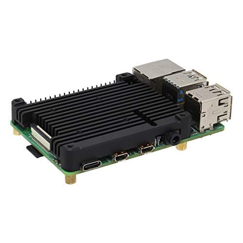 Image of Geekworm Raspberry Pi 4 Heatsink, Efficient Passive Cooling Aluminum Heatsink for Pi 4 Model B & PoE/HAT Boards, Low-Profile Compatible with RPI 4 1GB/2GB/4GB/8GB (P165-B)