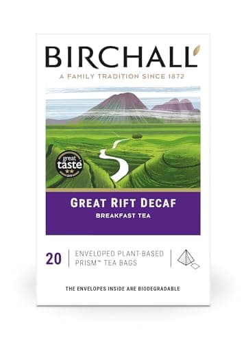 Image of Birchall Tea | Great Rift Decaf | Black Tea | 1 Pack of 20 Enveloped Plant-Based Prism Tea Bags
