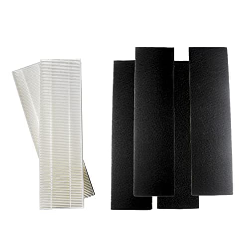 Image of HQRP Filter Kit 2 HEPA & 4 Carbon Prefilters Compatible with Fellowes AeraMax 100 Air Purifier Model 90, 100, DB5, DX5; part 40101701, 9287001, 9324001 Replacement