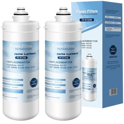 Image of 2 x Finest-Filters Compatible with Zip Hydrotap ZT002 Water Filter Cartridge Zip 91240/91241 / 91242/59000 AX2-EF Zip Hydro Boil Water Tap Filter