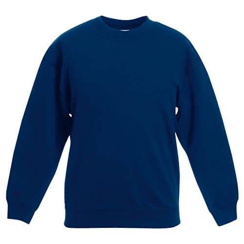 Image of FRUIT OF THE LOOM Kids Classic Set-in Sweatshirt Jumper SS201 (7/8 Years, Navy)