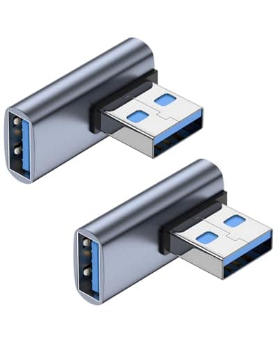 Image of QarulG 2 PCS 90 Degree USB 3.1 Adapter Left Angle USB A Male to Female 10 Gbps Converter Extender Type C USB3.1 Expansion Connector Adaptor USBA to C for USBA Charger PC Laptop Power Bank and More