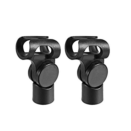 Image of sourcing map 2Pcs Universal Microphone Mic Clip Holder for 17mm Mic Stand Handheld 15mm Thread Dia