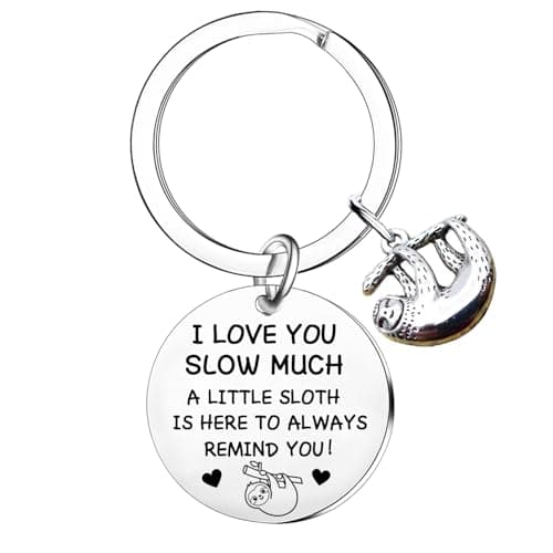 Image of Afowcver Funny Sloth Keyring I Love You Gifts for Boyfriend Girlfriend Anniversary Wedding Gift for Couples Valentine's Day Gifts Christmas Birthday Gift for Husband Wife