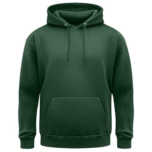 Image of LARGE BOTTLE GREEN classic plain pullover hoodie unsex and these are ideal for mens and ladies hooded sweatshirt