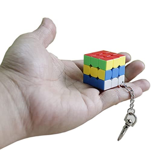 Image of FunnyGoo MoYu Cubing Classroom Meilong Keychain 3x3x3 Cube 3x3 Mini 30mm Magic Puzzle Toys Cubes Stickerless with Keychain