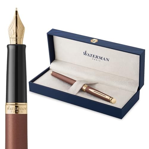 Image of Waterman Hémisphère Fountain Pen | Copper Red (The Understated Edit Collection) | Fine Nib with Blue Ink | Gift Box