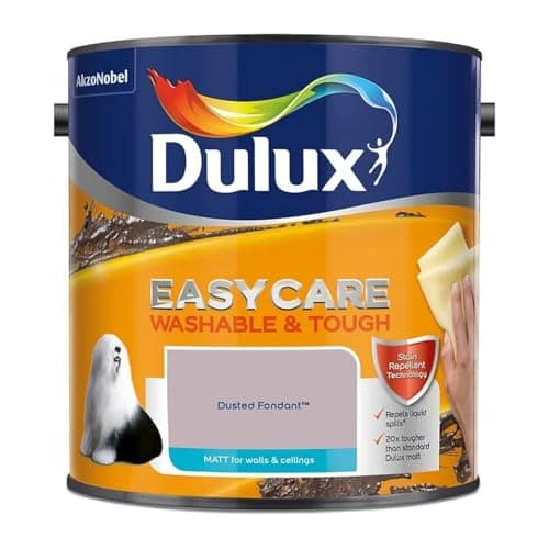Image of Dusted Fondant Dulux Easycare Matt Emulsion Paint 2.5L – Washable & Stain Resistant, Durable Matt Finish, Quick Dry, Low Odour Interior Wall & Ceiling Paint