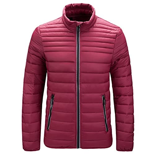 Image of Generisch Winter Jacket Men's Down Jacket Without Hood Lightweight Quilted Jacket Slim Fit Cross-Country Jacket Leisure Jacket Comfortable Softshell Jacket Plain Outdoor Puffer Jacket for Leisure