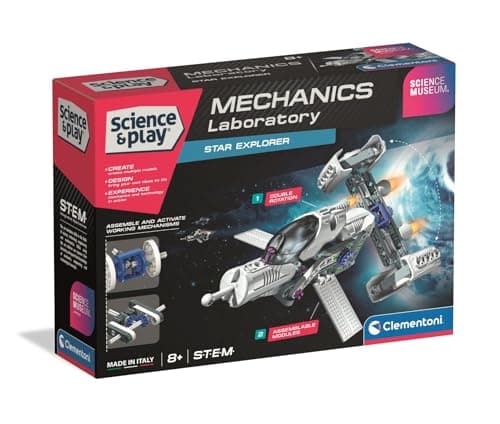 Image of Clementoni Science&Play Mechanics Laboratory - Star Explorer, STEM Building Set for Kids 8+ Years, Made in Italy, 61569