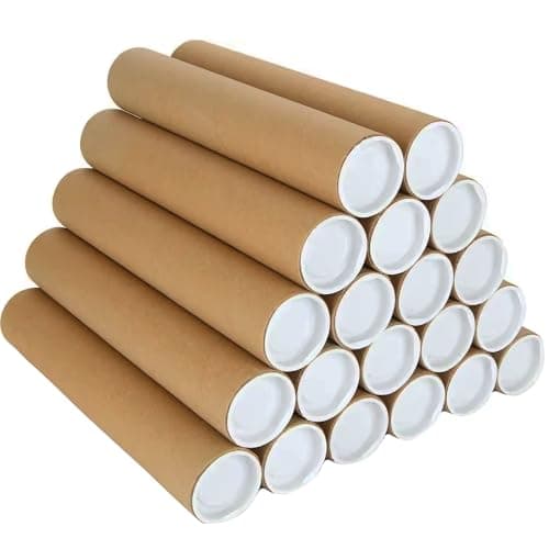 Image of UR CHOICE A3 Postal Tubes - Heavy Duty Cardboard with Plastic End Caps - Postal Tubes for Poster, Artworks, Paintings, Documents, Blueprints - Stackable and Tear Resistance (A3 x 5pc)