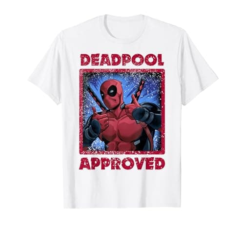 Image of Marvel Deadpool Approved by Deadpool T-Shirt, Men, White, X-Large