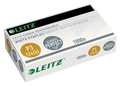 Image of Leitz Power Performance P3 24/6 Staples - White, Pack of 1000, 55540000