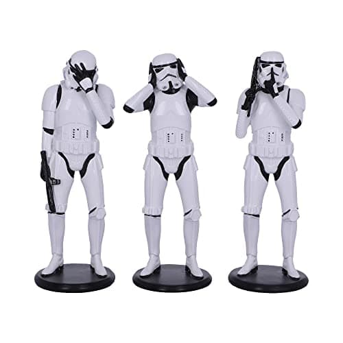 Image of Nemesis Now Original Stormtrooper Three Wise Sci-Fi Figurines, White, 14cm