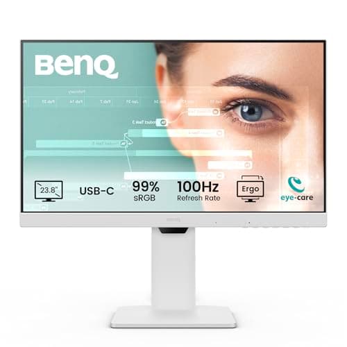 Image of BenQ GW2486TC 24" IPS 1080p Home Office Monitor, FHD, USB-C (65W power delivery), 100Hz, Eye-Care, Ergo design, USB hub, daisy-chain, high refresh rate, 99% sRGB, HDMI, Display Port, TÜV Certified