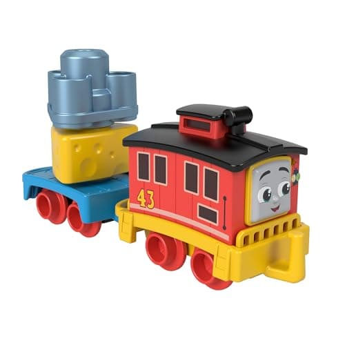Image of Thomas & Friends Toddler Toy My First Brake Car Bruno Push-Along Vehicle with Stacking Cargo for Preschool Kids Ages 18+ Months, HXP56