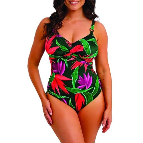 Image of Fantasie Swim Women's Pichola Underwire Twist Front Swimsuit with Adjustable Leg, Mangrove, 38FF