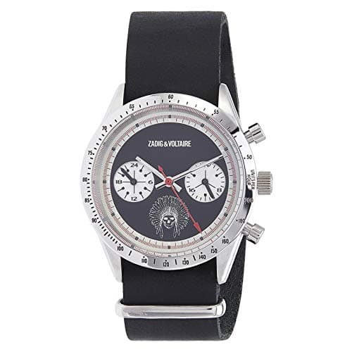 Image of Zadig & Voltaire Unisex-Adult Quartz Watch, Analogue Classic Display and Leather Strap ZVM107