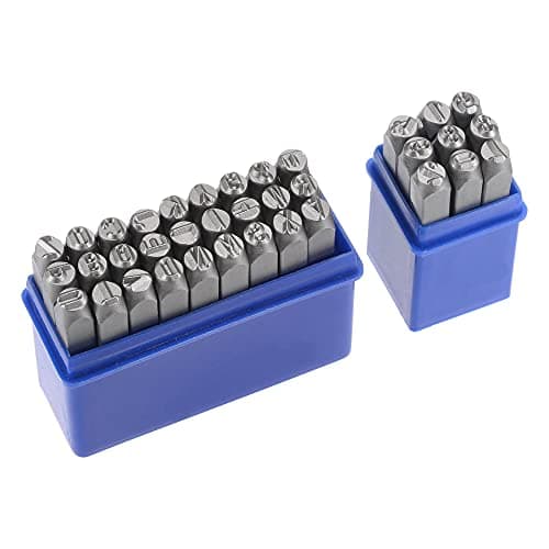 Image of sourcing map 1/4" (6mm) Number and Letter Stamp Set, A-Z & 0-9 Alloy Steel Punch Press Tool for Metal Plastic Wood Leather