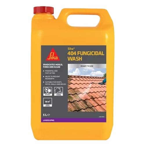 Image of Everbuild 404 Fast Powerful Fungicidal Wash – Removes Lichens, Fungi and Algae – Exterior and Interior use – 5 Litre