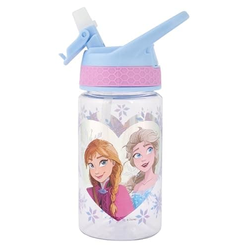 Image of Disney Frozen 2 Snow 430ml Lockable Soft Spout Bottle – BPA-Free, Leak-Proof Design with Elsa, Anna & Olaf Print, Ideal for Kids