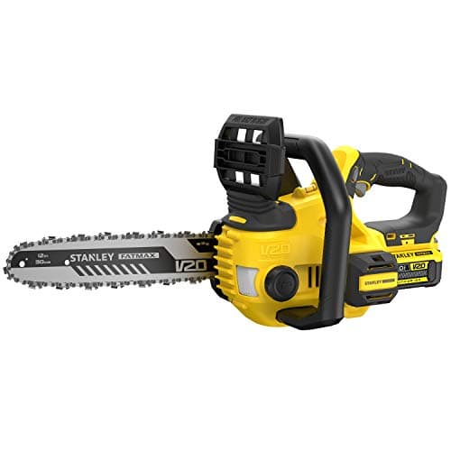 Image of STANLEY FATMAX Lithium Battery Chainsaw Bar Length and Cutting Capacity 30cm, Dual Handle 18V 2.0Ah SFMCCS630M1-QW