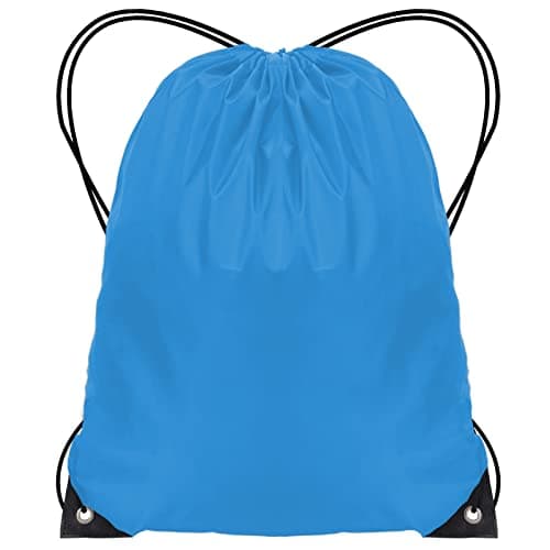 Image of JFmall Drawstring Bags, Swim PE Bags Drawstring Gym Bag for Kids Adults String Swimming Sports Bag for School Sports Swimming Gym Travel Blue