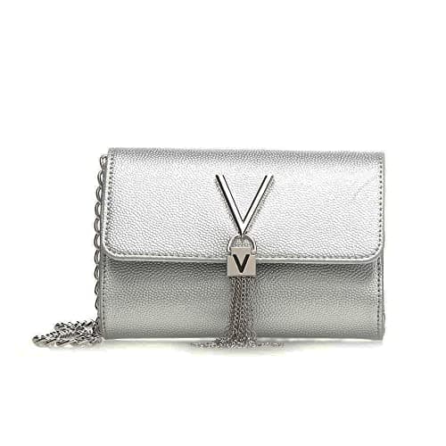Image of Valentino by Mario Valentino Womens VBS1R403G Divina Clutch Silver (ARGENTO)