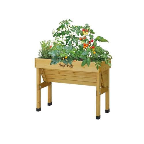 Image of VegTrug® Wall Hugger 1m raised bed planter, Natural
