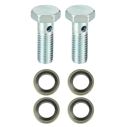 Image of X AUTOHAUX 2 Set Universal Auto Banjo Bolt Brake Fitting Adapter M10 x 1.5