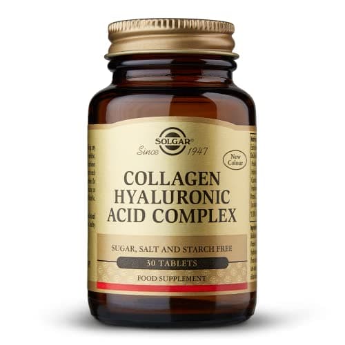 Image of Solgar Collagen Hyaluronic Acid Complex - Reduces Fine Lines & Wrinkles - Skin Hydration - Vitamin C - 30 Tablets