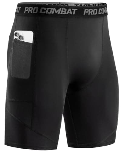 Image of Niksa Compression Shorts Men Gym Running Sports Anti Chafing Underwear Base Layer Shorts Sports Undershorts Quick-Drying Fabric Men’s Workout Shorts, Black, XXL