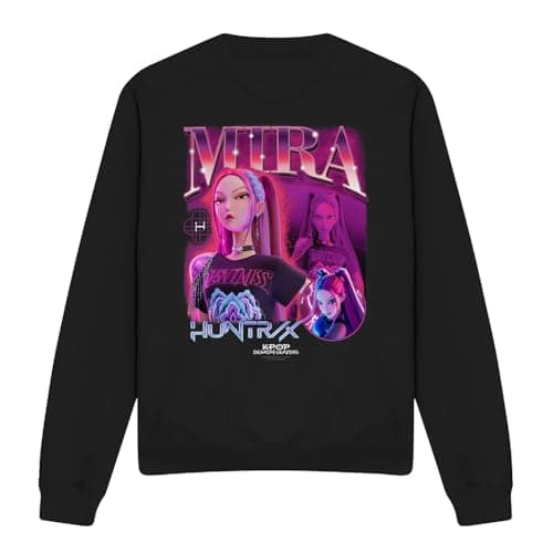 Image of Cotton Soul K-Pop Demon Hunters - Huntrix Huntr/X Mira Bootleg Unisex Sweatshirt, Black, XX-Large