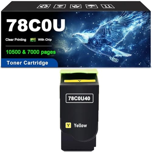 Image of Compatible for Lexmark 78C0U Toner Cartridge, 78C0U10 78C0U20 78C0U30 78C0U40 for CS622de CS521dn CS622 CS521 CX622ade CX622 CX625adhe CX625 Printer yellow